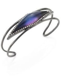 Alexis Bittar Crystal Framed Lucite Cuff Bracelet