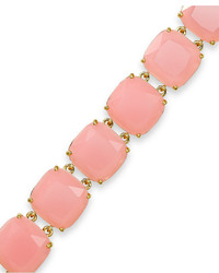 Lauren Ralph Lauren Gold Tone Faceted Cushion Stone Flex Bracelet