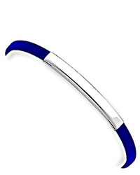 PicturesOnGold.com Sterling Silver Blue Womans Rubber Bracelet