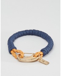 Icon Brand Rope Clasp Bracelet In Navy