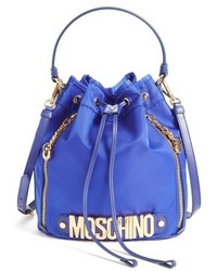 Moschino Letters Bucket Bag Black