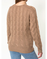 American Apparel Unisex Wool Cable Knit Pullover