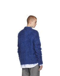 Marni Blue Mohair Brushed Finish Sweater