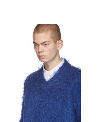 Marni Blue Mohair Brushed Finish Sweater