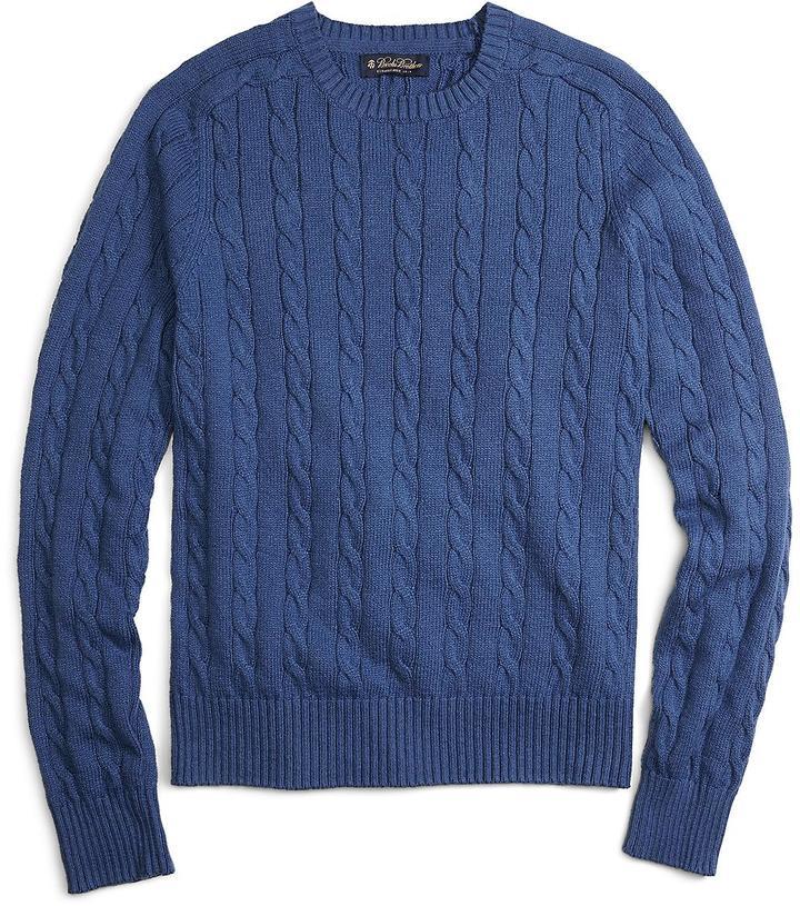 Brooks Brothers Cable Crewneck Sweater, $118 | Brooks Brothers | Lookastic