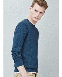 Mango Outlet Embossed Cotton Sweater