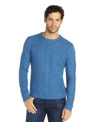 Wyatt Ivory Cable Crewneck Cashmere Sweater