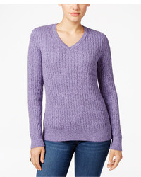 Karen Scott Petite Cable Knit Marled Sweater Only At Macys