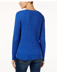 Karen Scott Petite Cable Knit Marled Sweater Only At Macys