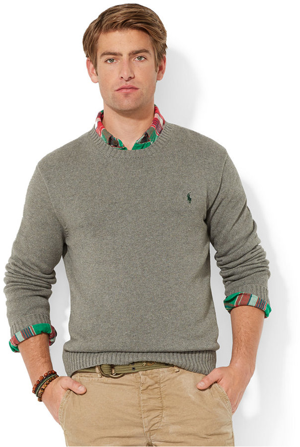 Polo Ralph Lauren Sweater Crew Neck Cotton Pullover, $98 | Macy's ...
