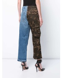 Monse Denim And Camouflage Patchwork Jeans