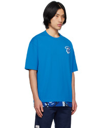 AAPE BY A BATHING APE Blue Camouflage T Shirt