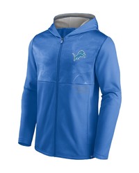 FANATICS Branded Blue Detroit Lions Defender Full Zip Hoodie Jacket