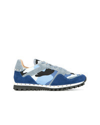 Blue Camouflage Low Top Sneakers