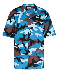 Valentino Camp Collar Camouflage Shirt
