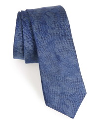 Blue Camouflage Silk Tie