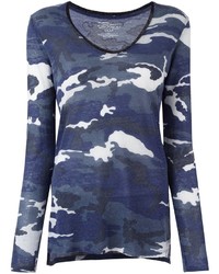 Blue Camouflage Sweater
