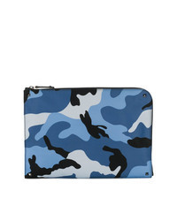 Blue Camouflage Zip Pouch