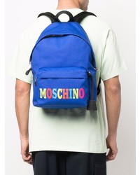 Moschino Flocked Logo Backpack