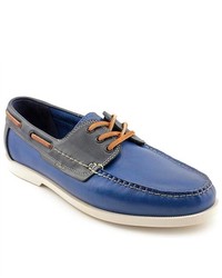 Cole Haan Fire Island Boat Blue Leather Boat Shoes