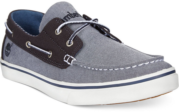 timberland canvas boat shoes