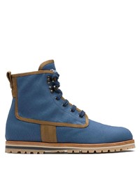 Blue Canvas Casual Boots