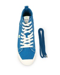 Cariuma X Pantone Oca High Pantone Classic Blue Canvas Contrast Thread Sneaker