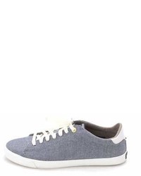 Blue Canvas Low Top Sneakers