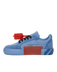 Off-White Blue Low Vulcanized Sneakers