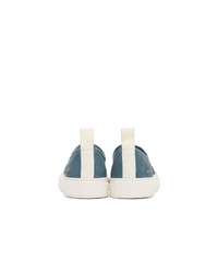 Woman by Common Projects Blue Nubuck Four Hole Low Sneakers