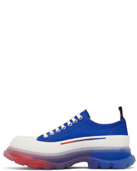 Alexander McQueen Blue Tread Slick Sneakers
