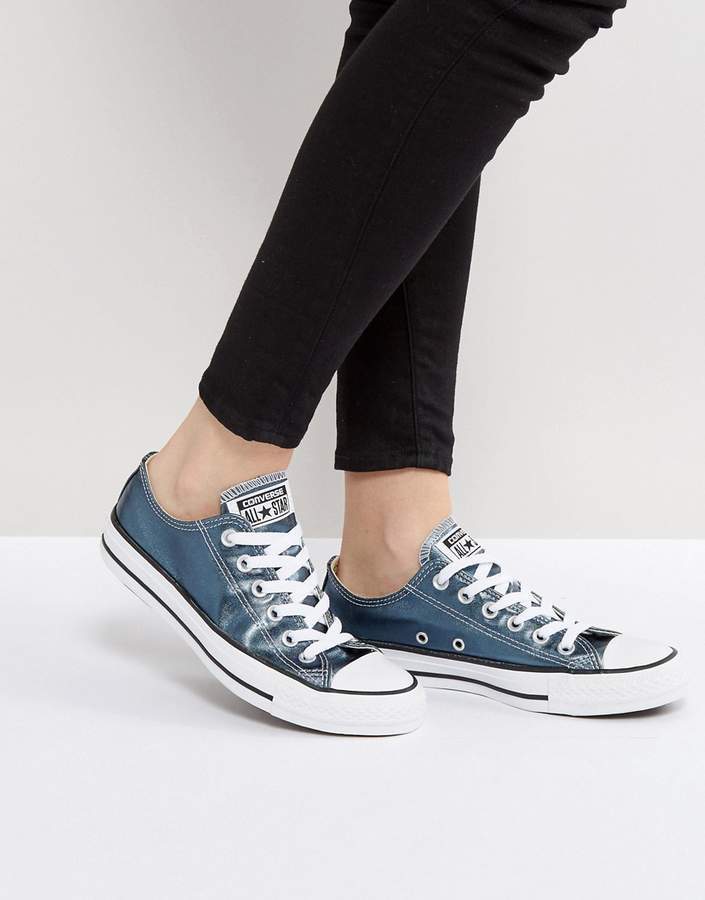 Converse Chuck Taylor All Star Metallic Canvas Sneakers In Blue, $36 | Asos  | Lookastic
