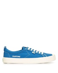 Cariuma X Pantone Oca Low Pantone Classic Blue Canvas Contrast Thread Sneaker