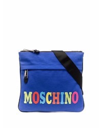 Moschino Flocked Logo Shoulder Bag