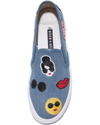 Alice + Olivia Pia Emoji Slip On Sneakers