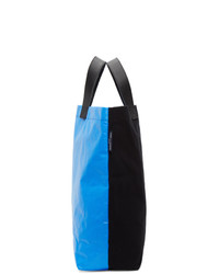 Comme des Garcons Homme Black And Blue Panelled Tote