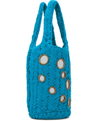 JW Anderson Blue Crocheted Tote