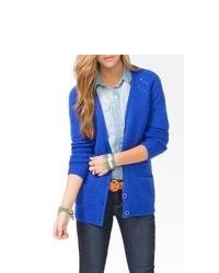 Forever 21 Wool Blend Metal Button Cardigan
