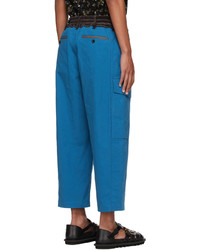 Sacai Blue Cropped Cargo Pants