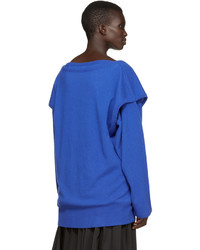 Loewe Blue Cashmere Layered Sweater