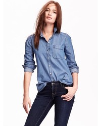 Old Navy Chambray Button Down Shirt For