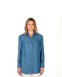 Larry Levine Chambray Button Down Shirt