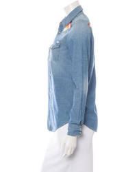 Mother Chambray Button Up Shirt