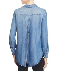 Aqua Collin Long Sleeve Chambray Shirt 100%