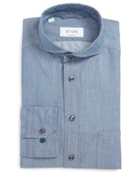 Eton Contemporary Fit Chambray Dress Shirt