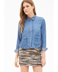 Forever 21 Contemporary Life In Progress Chambray Shirt
