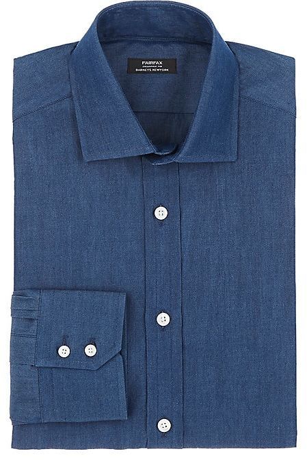 Fairfax Cotton Chambray Dress Shirt, $295 | Barneys New York | Lookastic