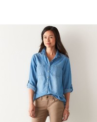 Petite Sonoma Goods For Lifetm Chambray Shirt