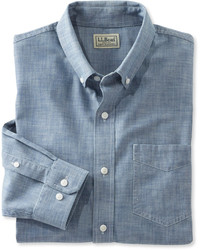 L.L. Bean Easy Care Chambray Shirt Traditional Fit