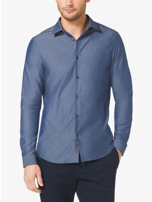 Michael Kors Michl Kors Slim Fit Chambray Shirt, $125 | Michael Kors |  Lookastic